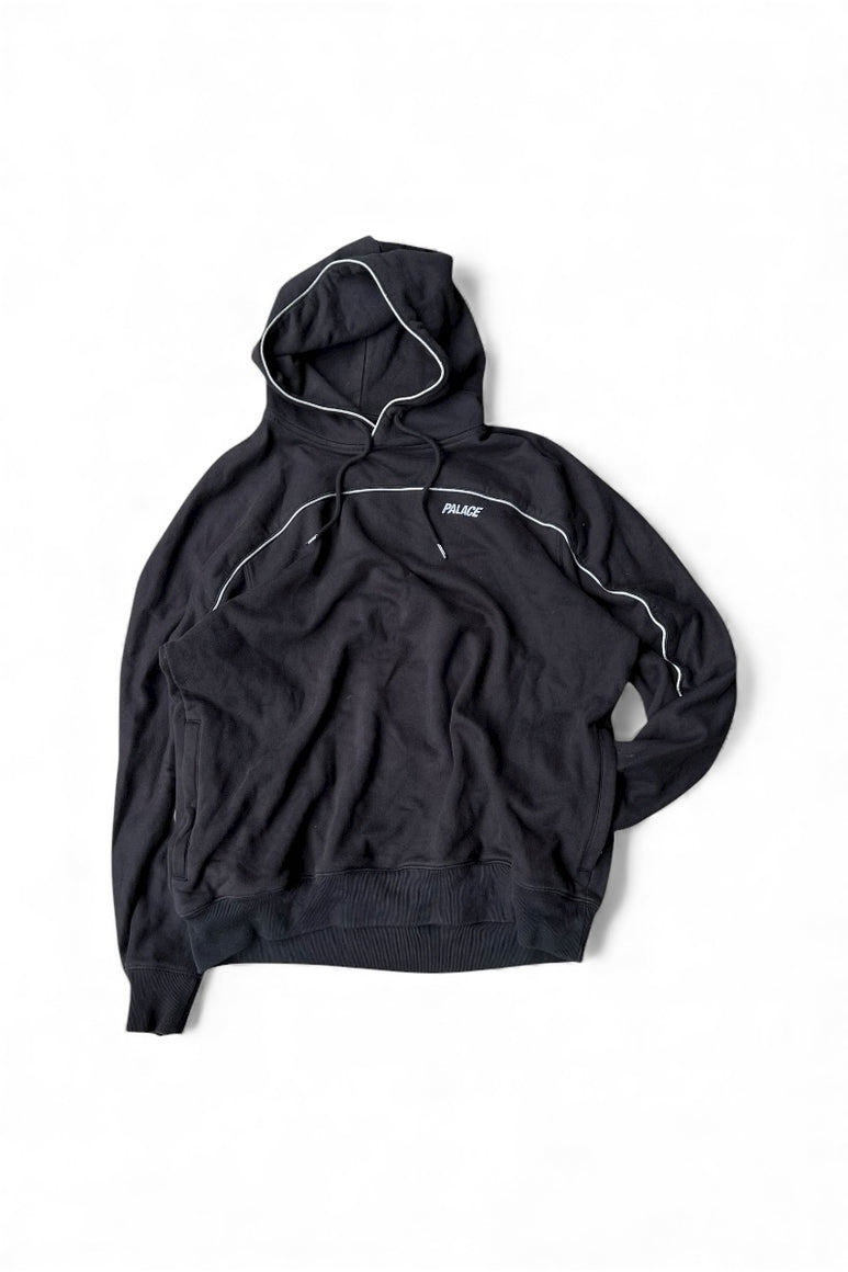 19SS REFLECTED LOGO HOODIE SWEATSHIRT / BLACK [SIZE: L USED]