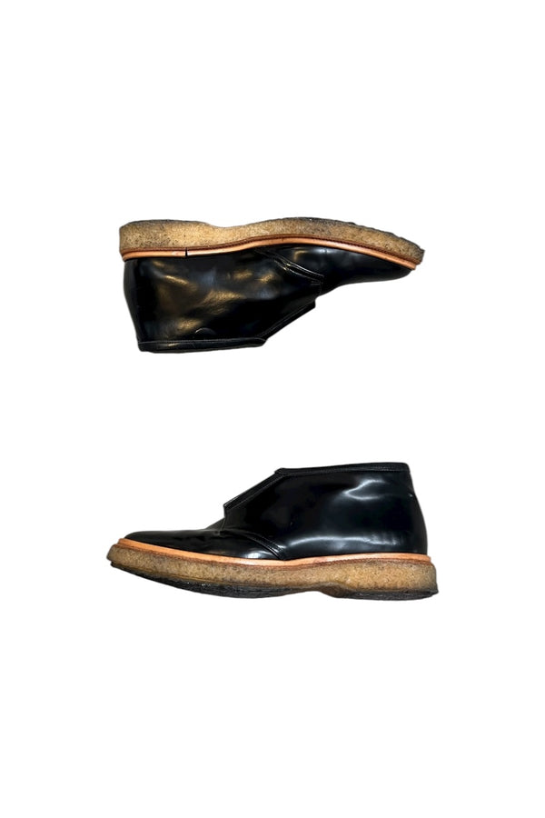 MADE IN PORTUGAL TYPE 3 ZIP UP LEATHER SHOES / BLACK [SIZE: 27.0cm USED]
