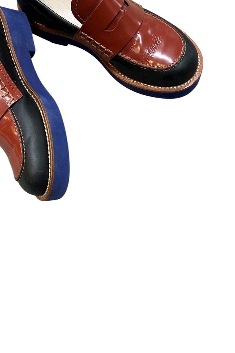 MADE IN ITALY LEATHER LOAFER / MULTI [SIZE: 41 (equivalent to 26cm) USED]