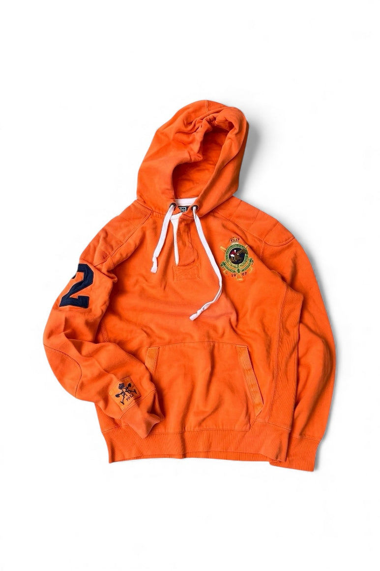 90'S EMBROIDERY SWEAT HOODIE EXCLUSIVE OF DECORATION / ORANGE [SIZE: M USED]