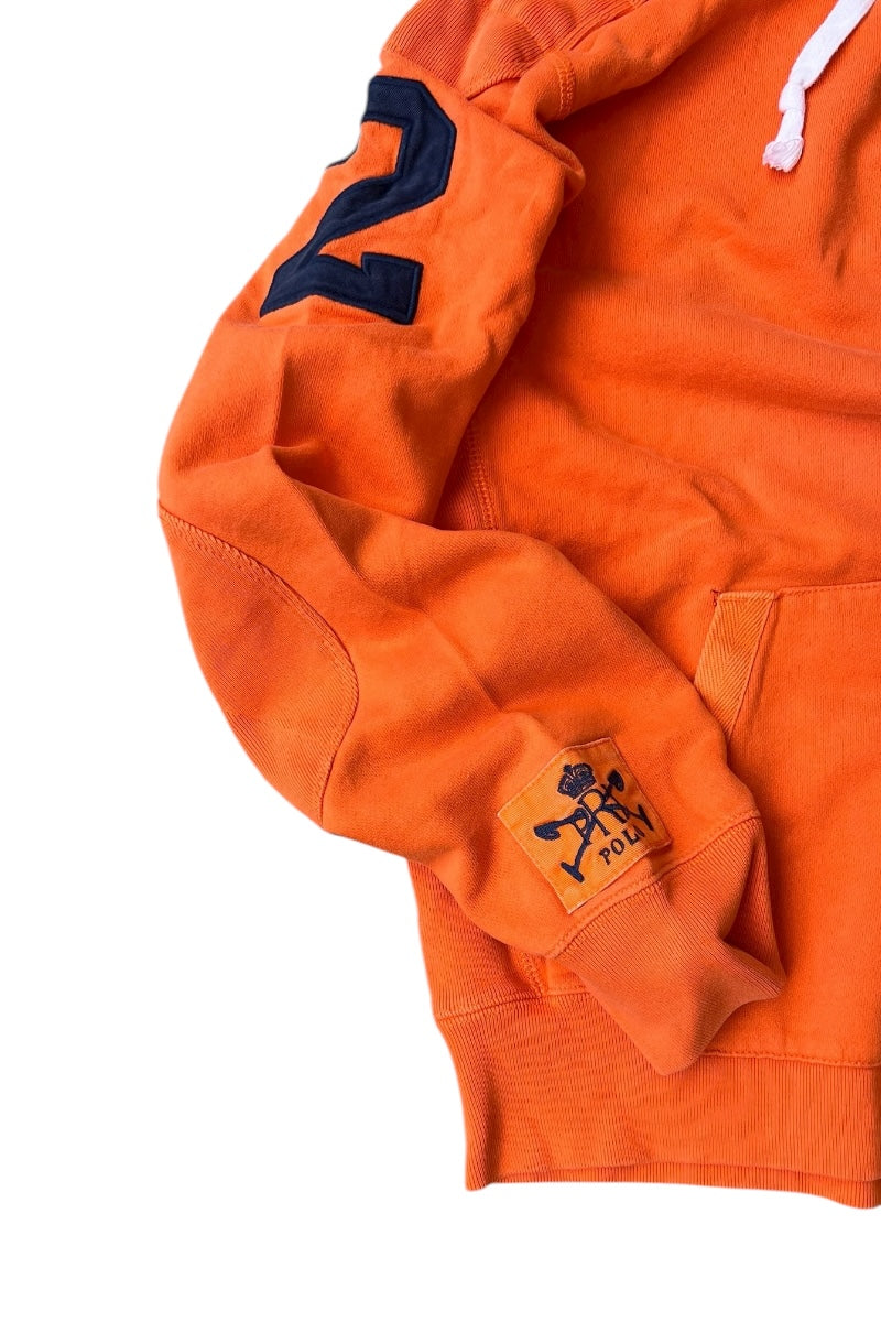 90'S EMBROIDERY SWEAT HOODIE EXCLUSIVE OF DECORATION / ORANGE [SIZE: M USED]