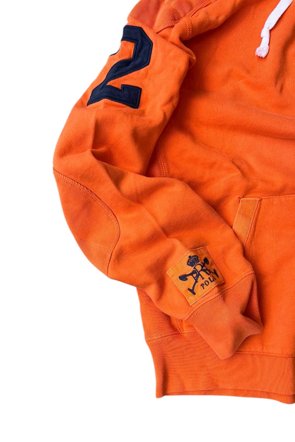 90'S EMBROIDERY SWEAT HOODIE EXCLUSIVE OF DECORATION / ORANGE [SIZE: M USED]