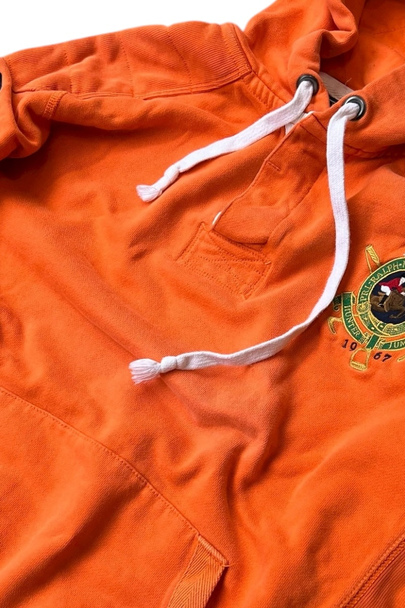 90'S EMBROIDERY SWEAT HOODIE EXCLUSIVE OF DECORATION / ORANGE [SIZE: M USED]