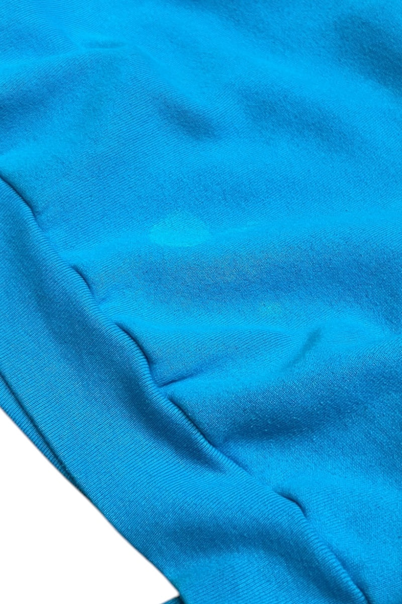 MADE IN USA 90'S MESSAGE SWEATSHIRT / BLUE [SIZE: L USED]