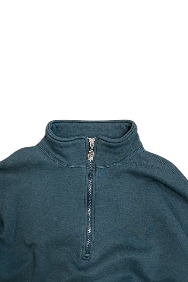 MADE IN USA 90'S HALF-ZIP SWEATSHIRT / KHAKI [SIZE: L USED]