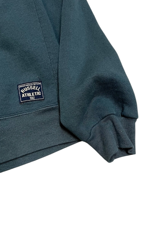 MADE IN USA 90'S HALF-ZIP SWEATSHIRT / KHAKI [SIZE: L USED]