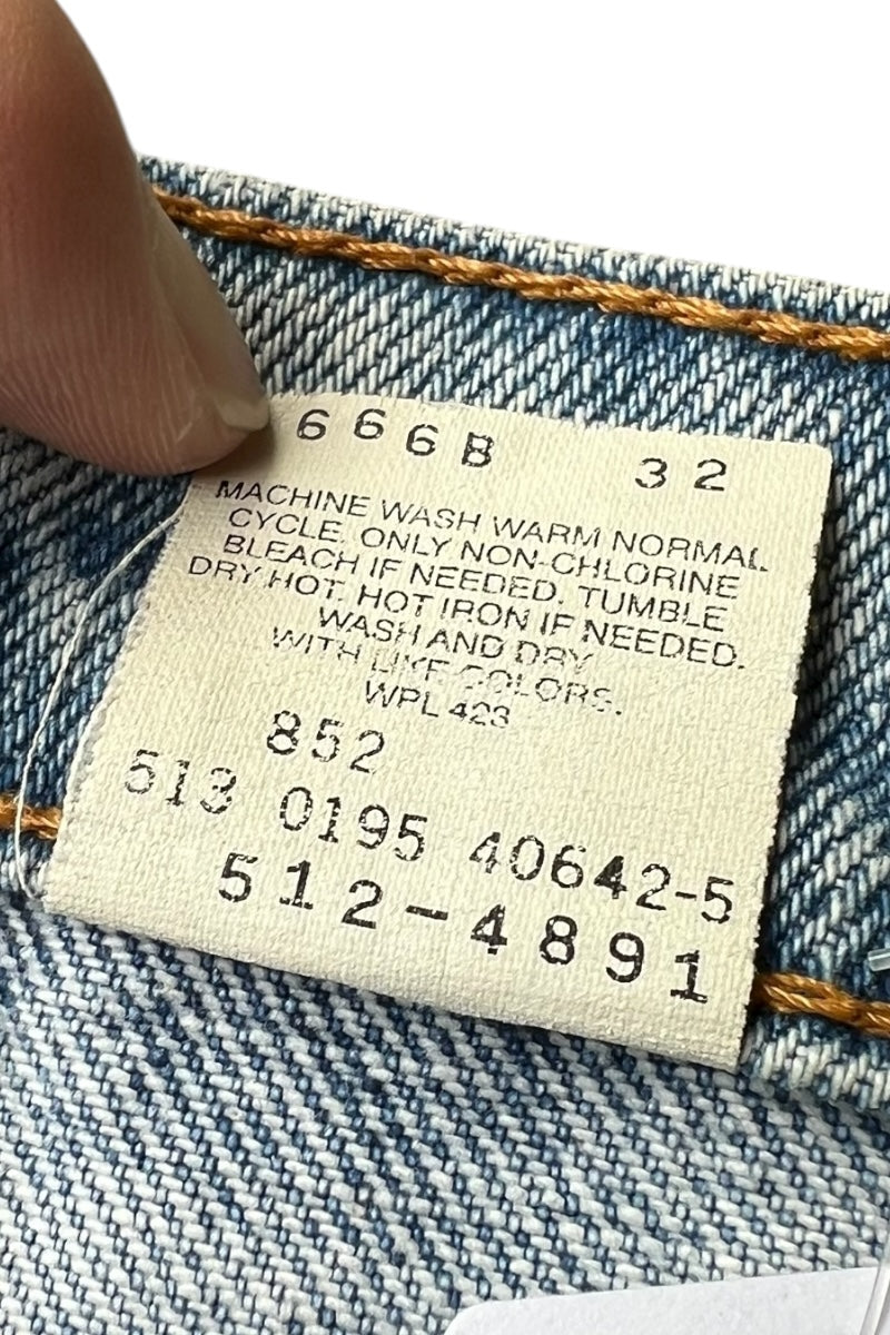 MADE IN USA 95'S 512 DENIM PANTS / INDIGO [SIZE: W34 USED]