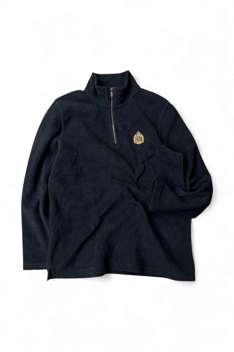 90'S HALF-ZIP FLEECE / BLACK [SIZE: S USED]