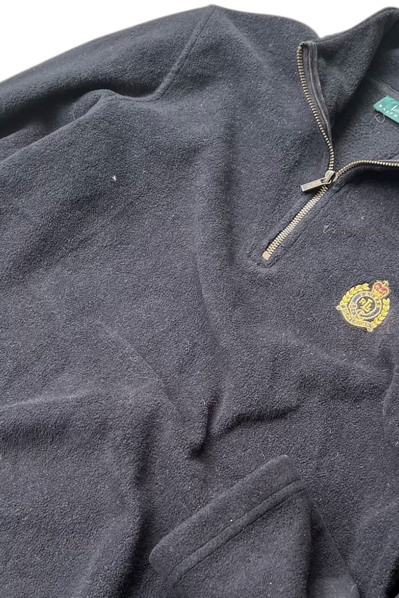 90'S HALF-ZIP FLEECE / BLACK [SIZE: S USED]