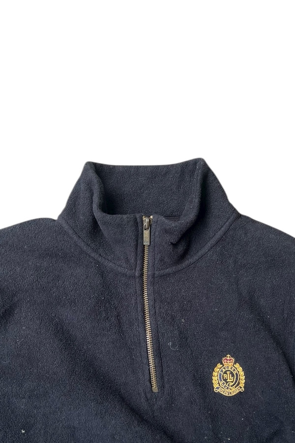 90'S HALF-ZIP FLEECE / BLACK [SIZE: S USED]
