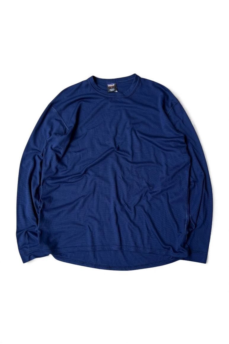 MADE IN USA 99'S CAPILENE L/S T-SHIRT / NAVY [SIZE: L USED]