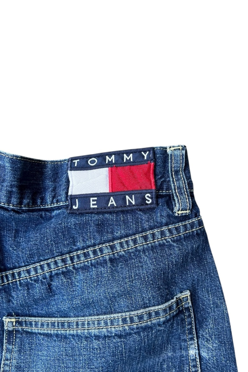 90'S DENIM CARGO PANTS / BLACK [SIZE: 30 USED]