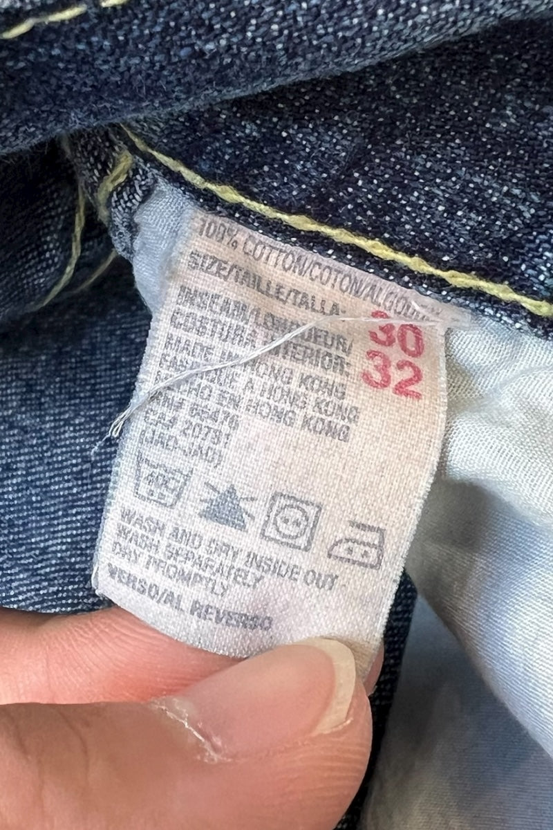 90'S DENIM CARGO PANTS / BLACK [SIZE: 30 USED]