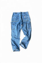 画像をギャラリービューアに読み込む, MADE IN MEXICO 22&#39;S DENIM PAINTER PANTS / BLUE [SIZE: 33 USED]
