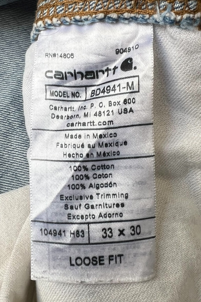 MADE IN MEXICO 22'S DENIM PAINTER PANTS / BLUE [SIZE: 33 USED]