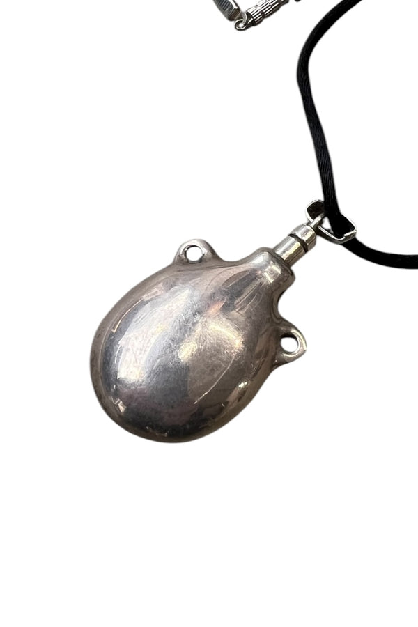 925 SILVER PERFUME BOTTLE NECKLACE / SILVER [SIZE: ONE SIZE USED]