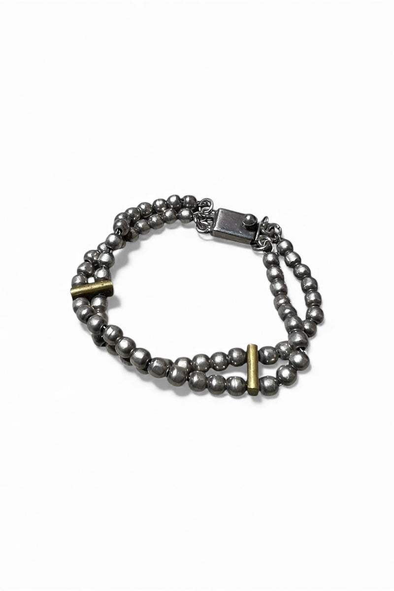 MADE IN MEXICO 925 SILVER BRACELET W/BRASS / SILVER [SIZE: ONE SIZE USED]