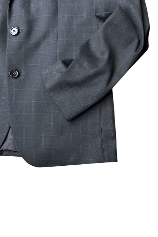 CHECK TAILORED JACKET / GREEN [SIZE: S USED]