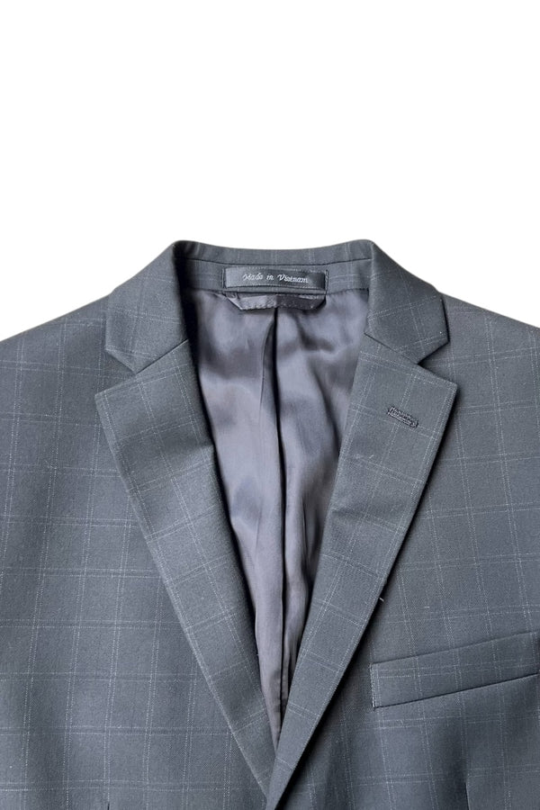 CHECK TAILORED JACKET / GREEN [SIZE: S USED]