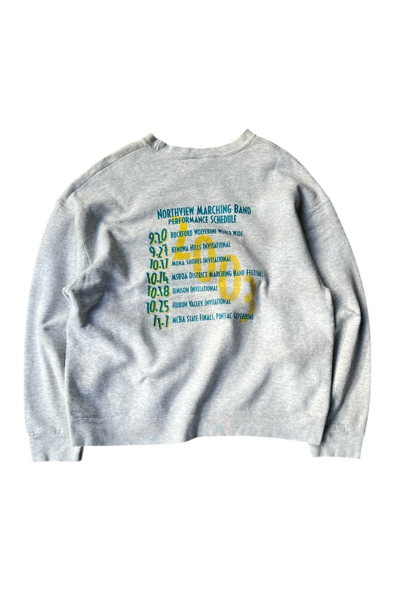 90'S NORTHVIEW BAND SWEATSHIRT / GRAY [SIZE: XL USED]