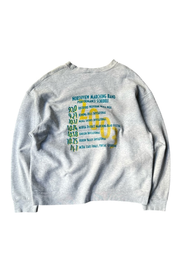 90'S NORTHVIEW BAND SWEATSHIRT / GRAY [SIZE: XL USED]