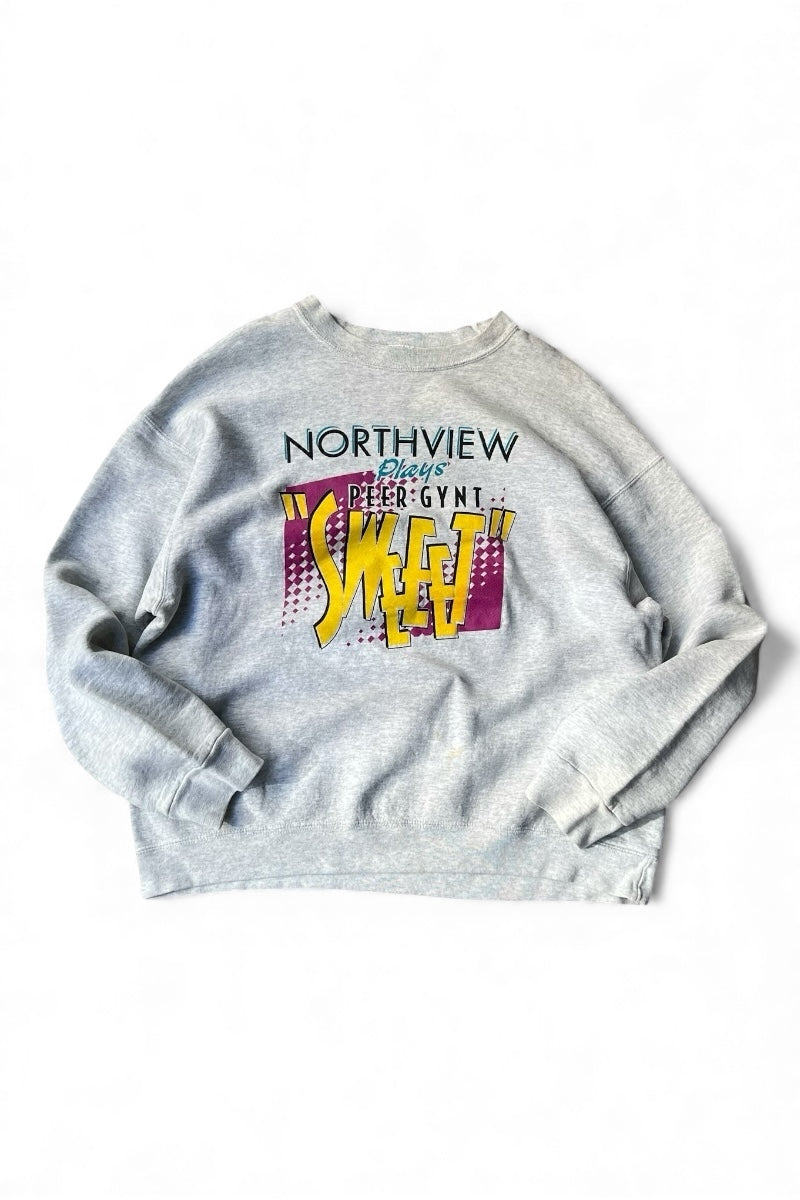 90'S NORTHVIEW BAND SWEATSHIRT / GRAY [SIZE: XL USED]