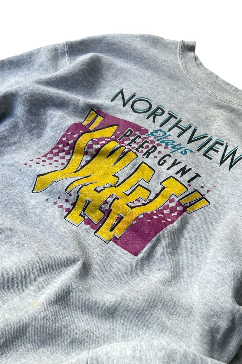90'S NORTHVIEW BAND SWEATSHIRT / GRAY [SIZE: XL USED]
