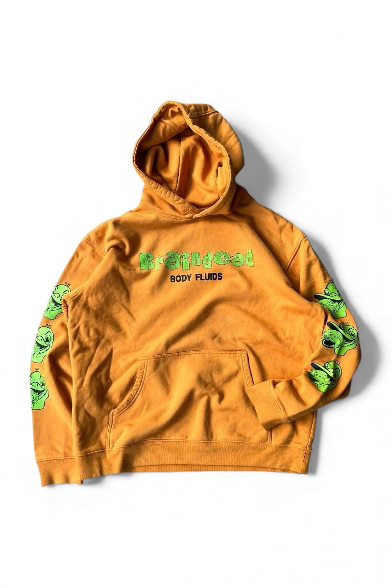 22SS TOAD LICKER SWEAT HOODIE / ORANGE [SIZE: L USED]