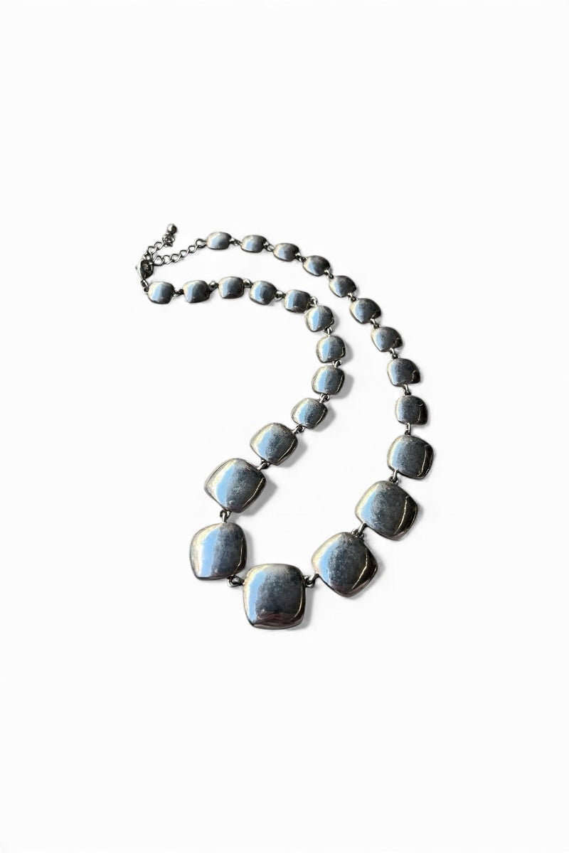925 SILVER SQUARE NECKLACE / SILVER [SIZE: ONE SIZE]