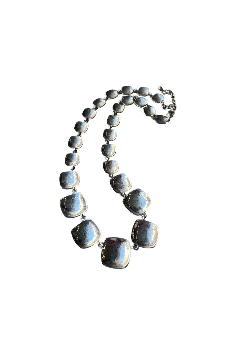 925 SILVER SQUARE NECKLACE / SILVER [SIZE: ONE SIZE]