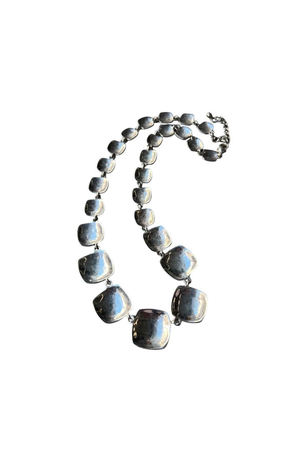 925 SILVER SQUARE NECKLACE / SILVER [SIZE: ONE SIZE]