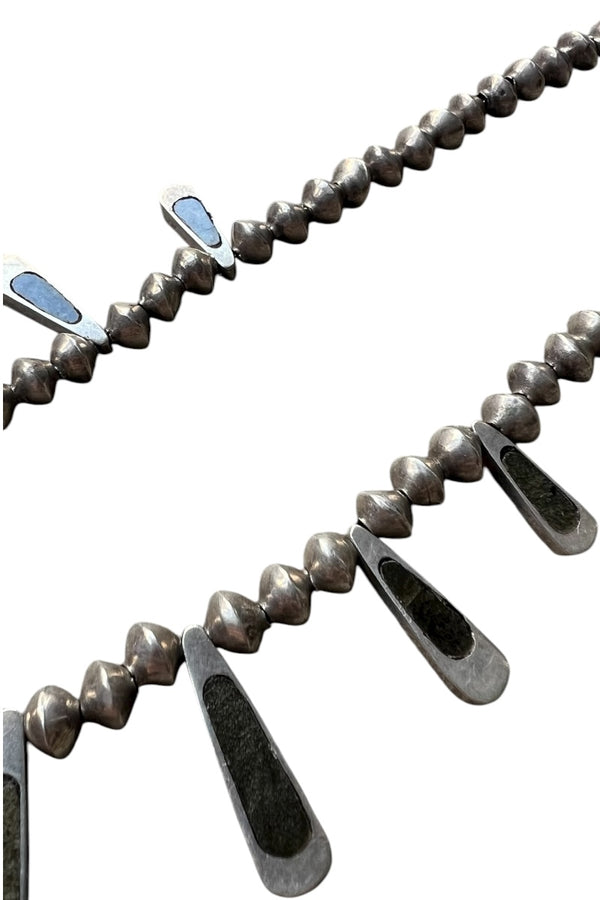 MADE IN MEXICO 925 SILVER NECKLACE W/TIGER EYE / SILVER [SIZE: ONE SIZE USED]
