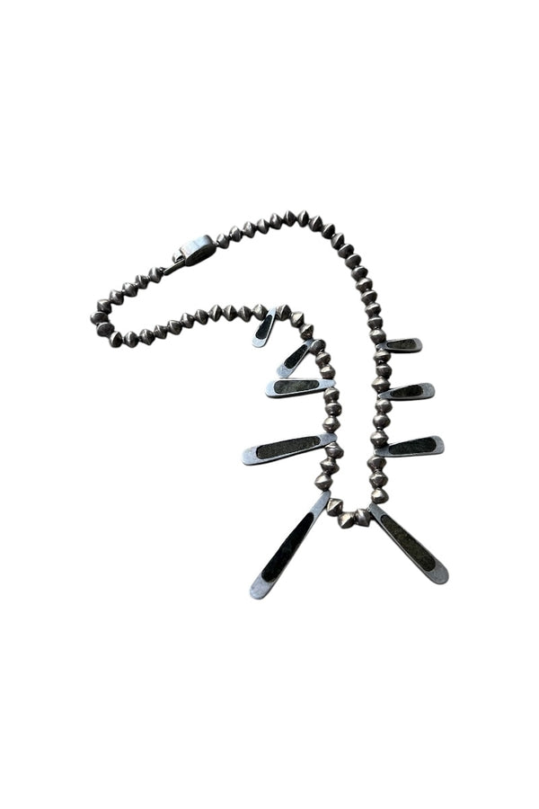 MADE IN MEXICO 925 SILVER NECKLACE W/TIGER EYE / SILVER [SIZE: ONE SIZE USED]