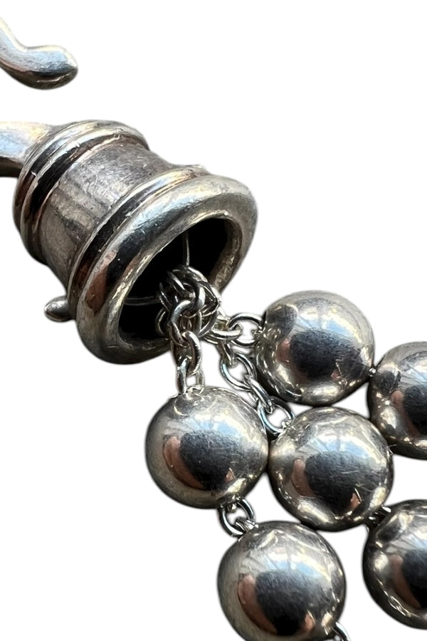 925 SILVER BALL CHAIN NECKLACE / SILVER [SIZE: ONE SIZE, USED]
