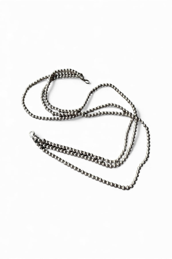 925 SILVER BALL CHAIN NECKLACE / SILVER [SIZE: ONE SIZE, USED]