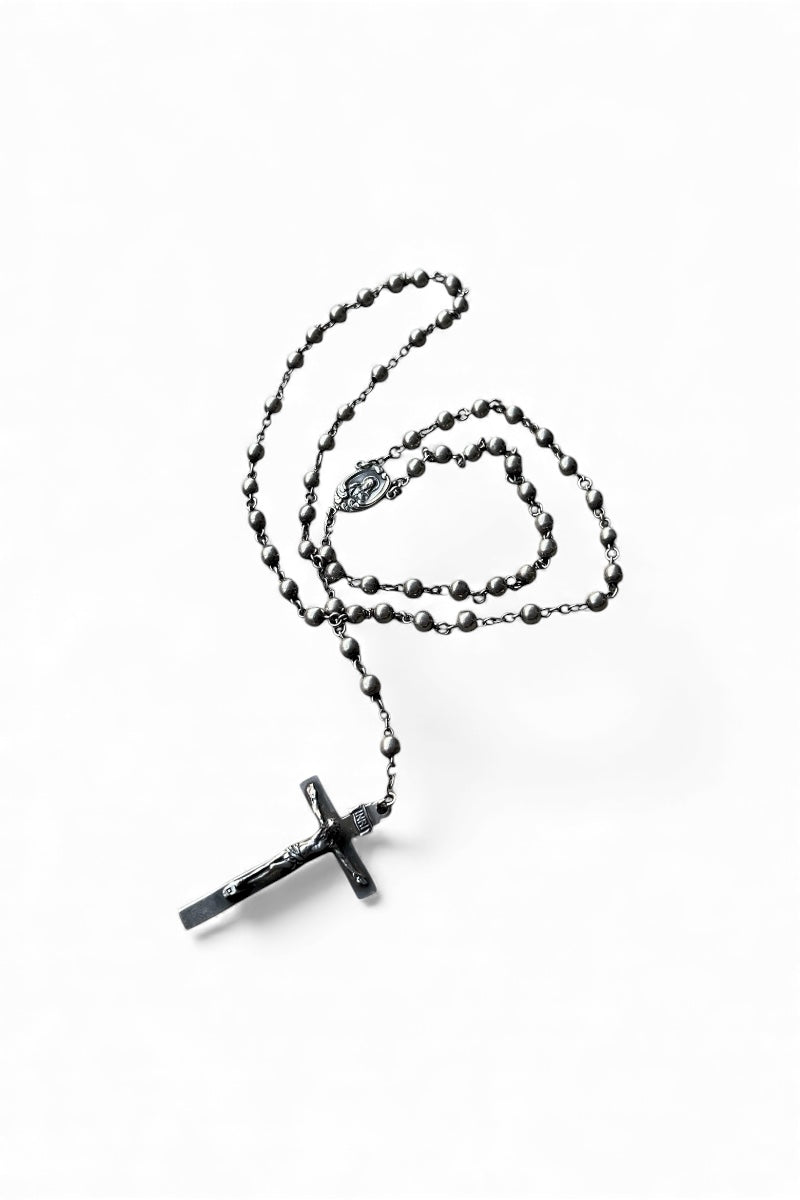 STERLING ROSARY NECKLACE / SILVER [SIZE: ONE SIZE USED]
