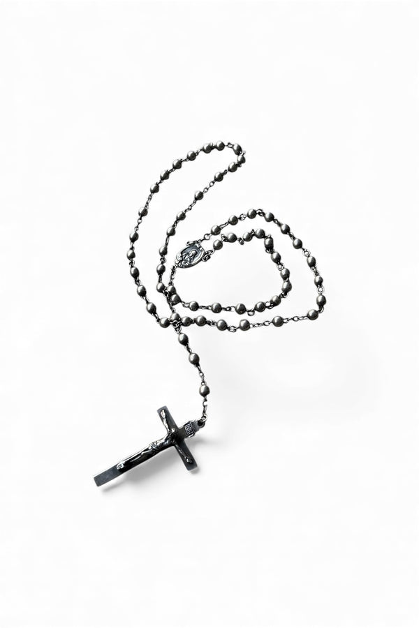 STERLING ROSARY NECKLACE / SILVER [SIZE: ONE SIZE USED]