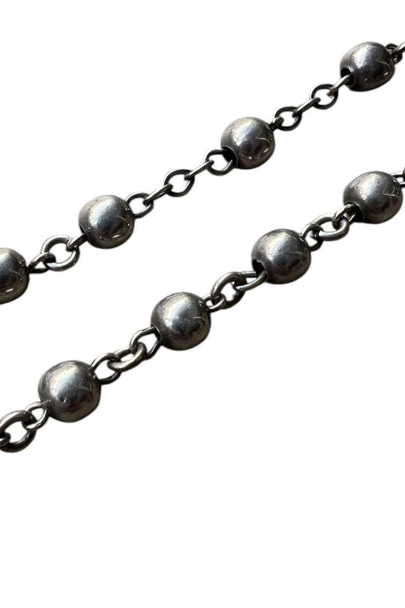 STERLING ROSARY NECKLACE / SILVER [SIZE: ONE SIZE USED]