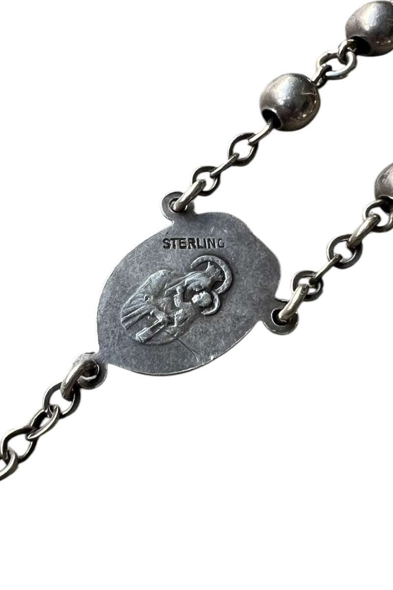 STERLING ROSARY NECKLACE / SILVER [SIZE: ONE SIZE USED]
