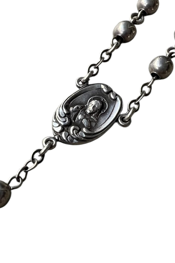 STERLING ROSARY NECKLACE / SILVER [SIZE: ONE SIZE USED]