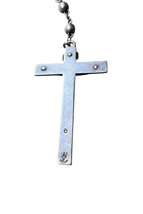 STERLING ROSARY NECKLACE / SILVER [SIZE: ONE SIZE USED]