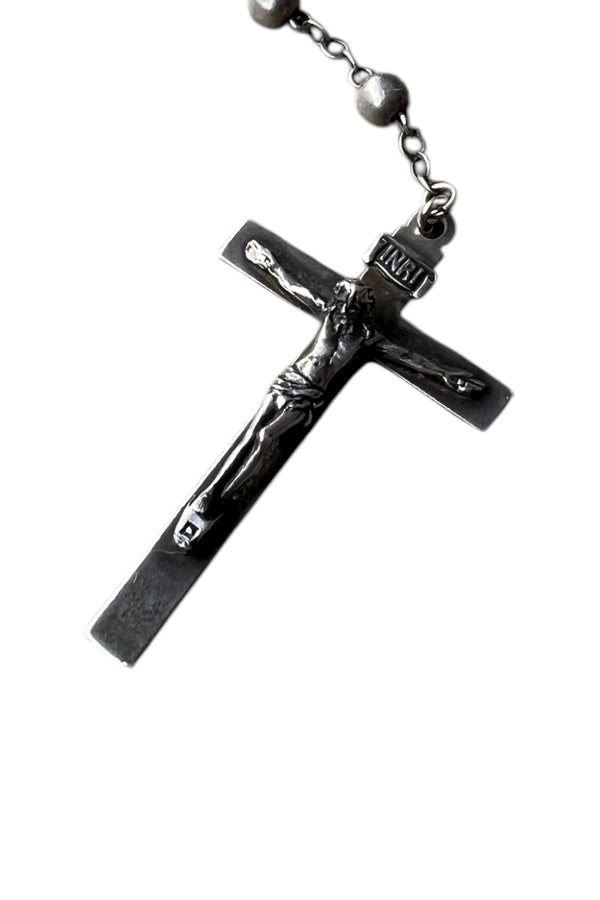 STERLING ROSARY NECKLACE / SILVER [SIZE: ONE SIZE USED]