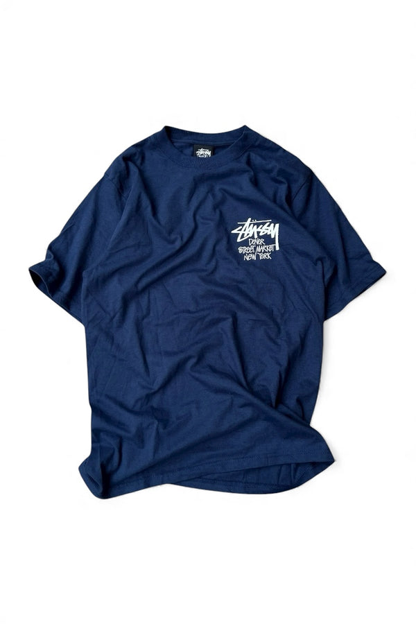 LOGO PRINT T-SHIRT / NAVY [SIZE: S NEW OLD STOCK/DEADSTOCK]