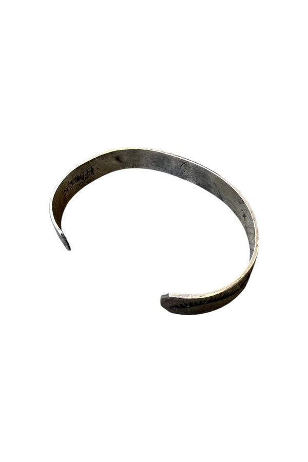 925 SILVER BANGLE WITH STONES / SILVER [SIZE: ONE SIZE]