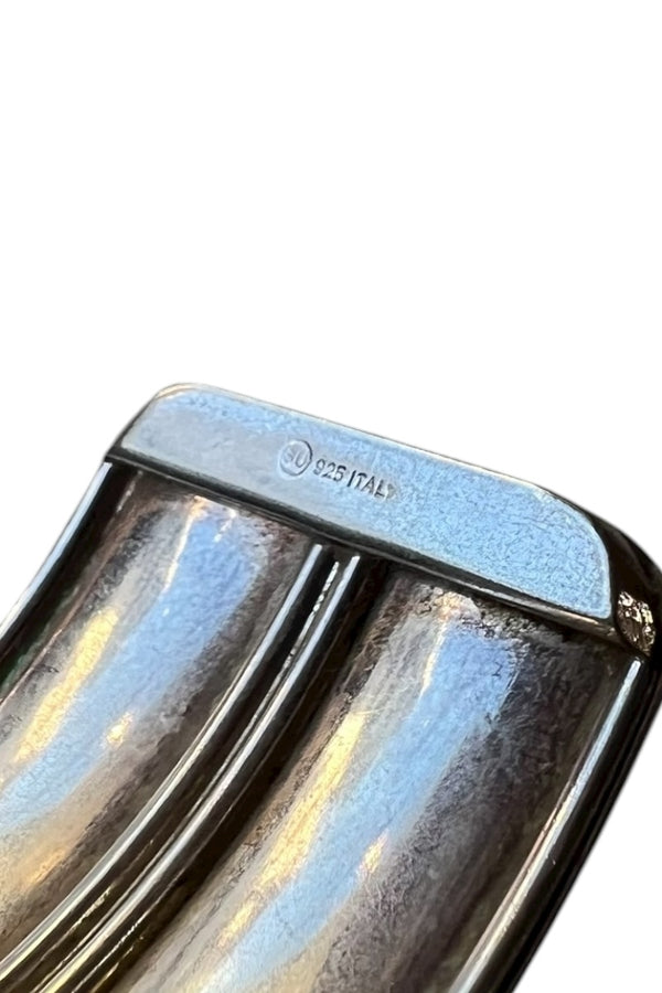 MADE IN ITALY 925 SILVER BANGLE / SILVER [SIZE: ONE SIZE USED]
