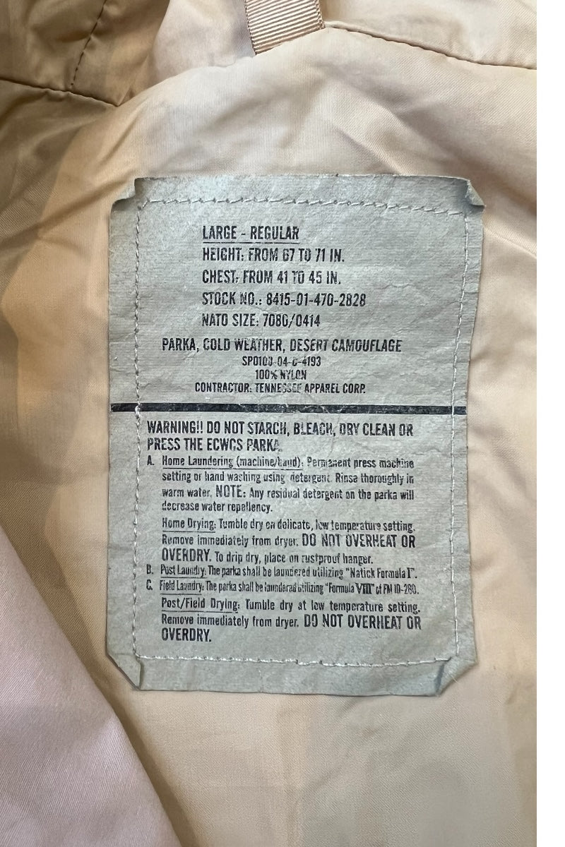Y2K 01'S ECWCS GORE-TEX HOODIE JACKET LARGE REGULAR / CAMO [SIZE: L USED]