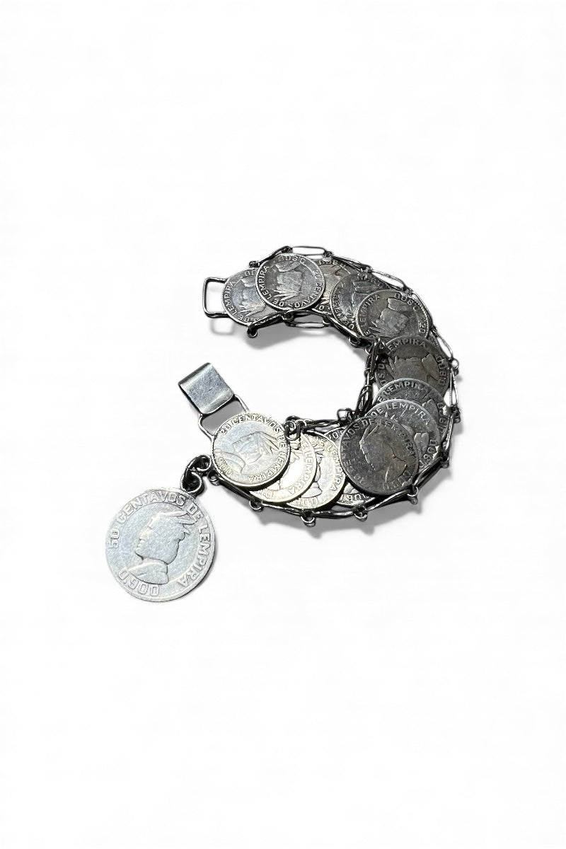 30-50'S HONDURAS SILVER COIN BRACELET / SILVER [SIZE: ONE SIZE USED]