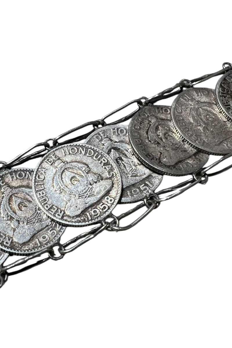 30-50'S HONDURAS SILVER COIN BRACELET / SILVER [SIZE: ONE SIZE]