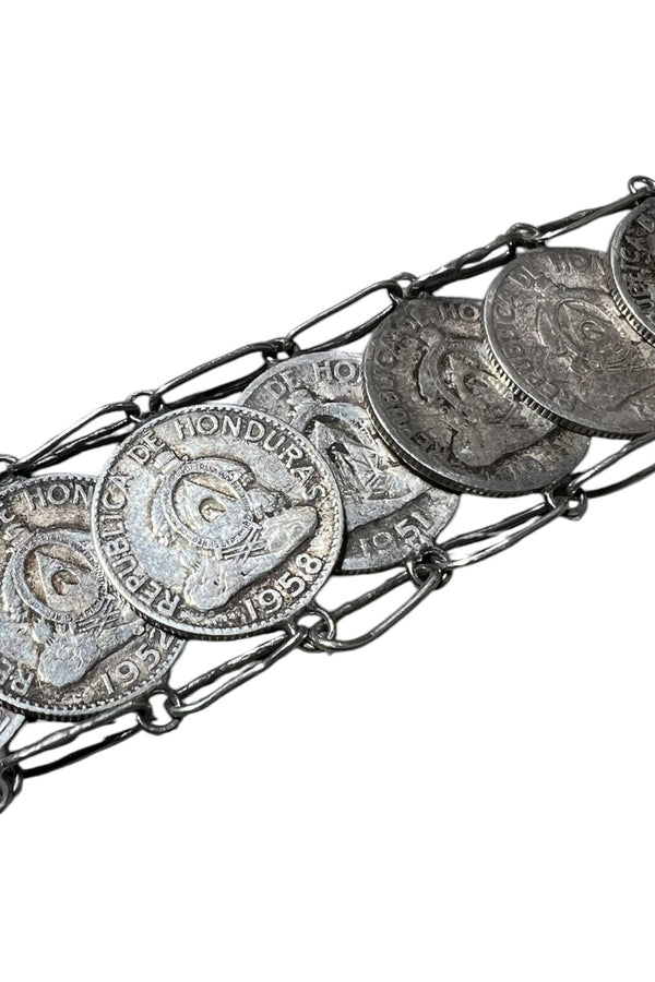 30-50'S HONDURAS SILVER COIN BRACELET / SILVER [SIZE: ONE SIZE]