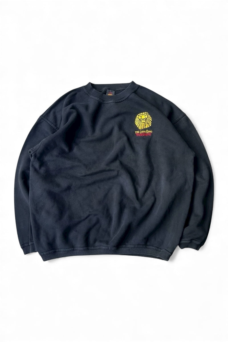 90'S THE LION KING MOVIE SWEAT SHIRT / BLACK [SIZE: XL USED]